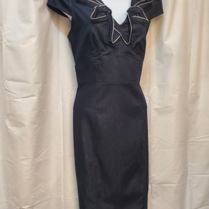 Blue denim color zipper dress size 6 London Times brand